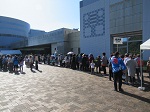 花の寄せ植え展示